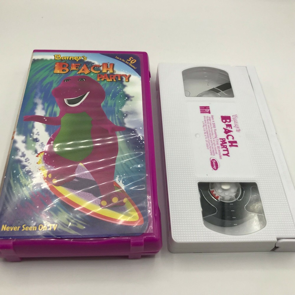 Barney the Dinosaur Beach Party VHS VIDEO Tape Barney & Friends Sing Along Songs